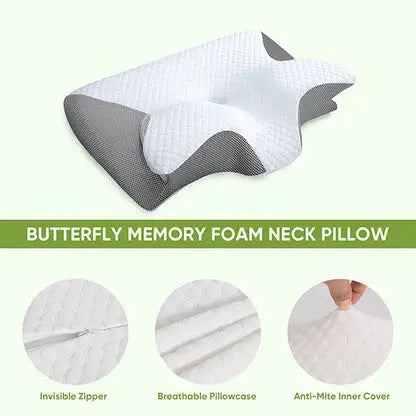 CloudRest™ - Ergonomic Memory Neck Pillow - Pack of 2