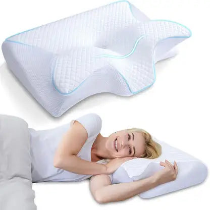 CloudRest™ - Ergonomic Memory Neck Pillow - Pack of 2